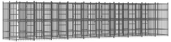 Venkovní psí kotec ocel 18,43 m² 3097945