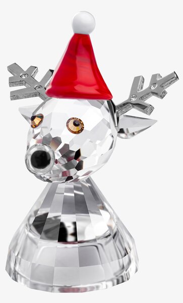 Preciosa skleněná figurka Vánoční sob, český křišťál