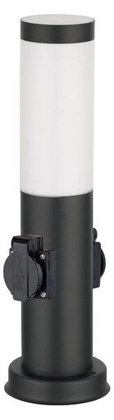 Brilagi - Venkovní lampa se 2 zásuv. SCHUKO NOVA 1xE27/15W/230V 40 cm IP44 černá