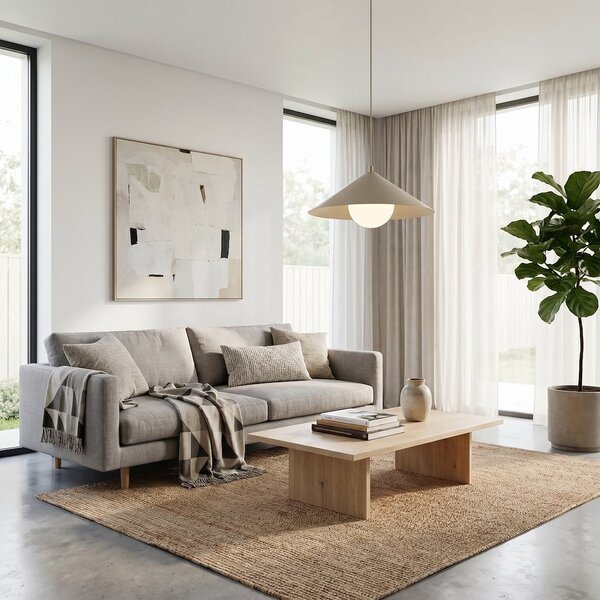 Závěsné svítidlo MONO 1M – moka, opálové sklo, 1× E14, šířka 40 cm