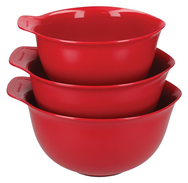 KitchenAid Míchací a zadělávací mísy KitchenAid, set 3 ks, červené KQG175OSERE