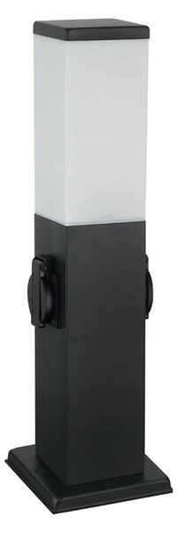 Brilagi - Venkovní lampa se 2 zásuv. SCHUKO NOVA 1xE27/15W/230V 40 cm IP44 černá