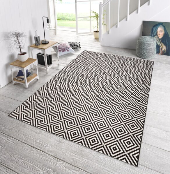 Koberec Hanse Home Meadow Karo černý