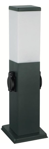 Brilagi -Venkovní lampa se 2 zásuv. SCHUKO NOVA 1xE27/15W/230V 40 cm IP44 antrac