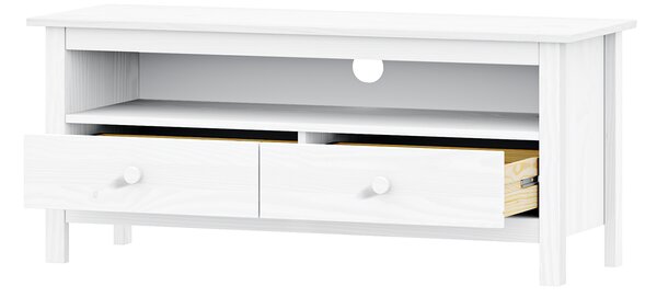 TV stolek 2 zásuvky TORINO bílý