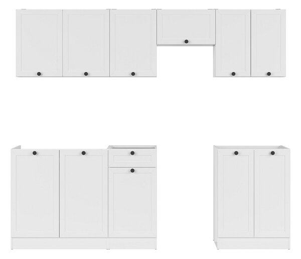 Kuchyň JUNONA MODUL VERZE2 BBL RAMKA 230 cm, bílá