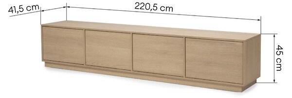 Hector TV stolek Japandi 220,5 cm dub Linderg