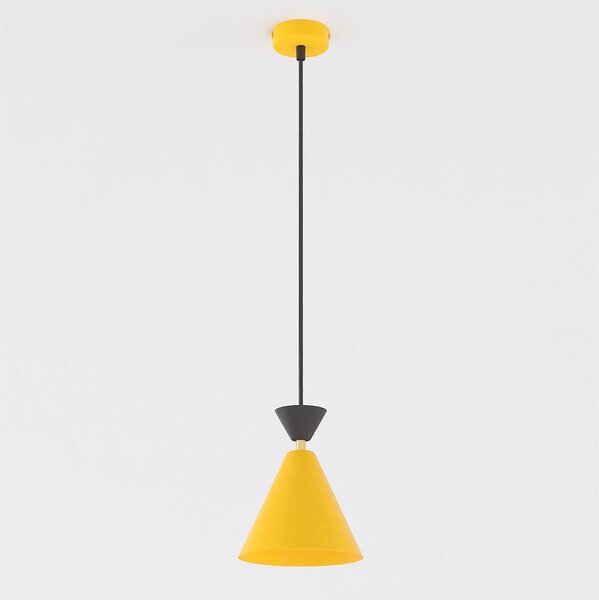 Závěsné svítidlo KLEVER 1 – oranžové / černé, 1× E14, šířka 16 cm