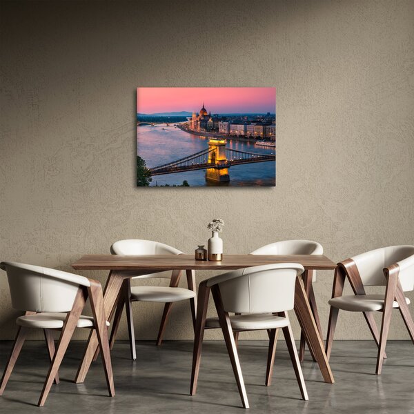 Obraz - Panorama města, Budapešť, Maďarsko (70x50 cm)