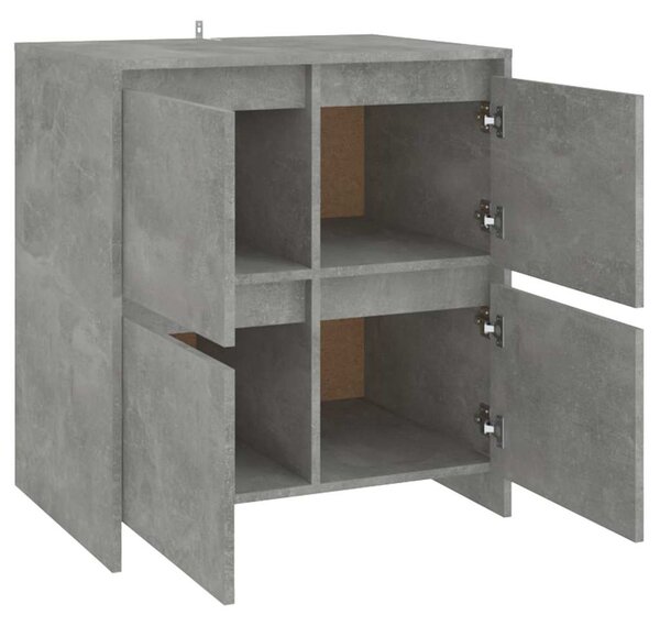 Příborníky 2 ks betonově šedé 70 x 41 x 75 cm dřevotříska 3098092
