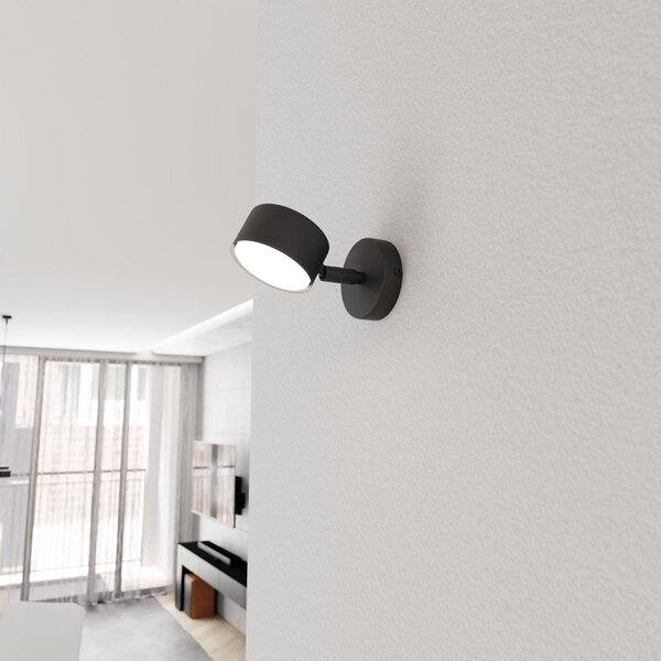 Nástěnné svítidlo SORA K1 – černé, 1× GX53, šířka 15 cm
