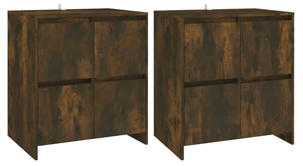 Příborníky 2 ks kouřový dub 70 x 41 x 75 cm kompozitní dřevo 3098094