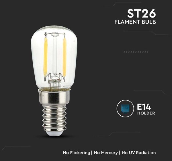 LED Žárovka FILAMENT ST26 E14/2W/230V 4000K