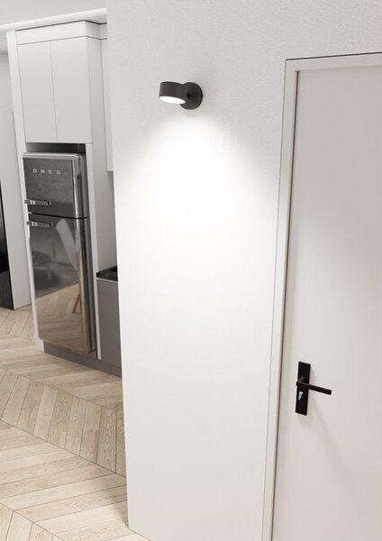Nástěnné svítidlo SORA K1 – černé, 1× GX53, šířka 15 cm