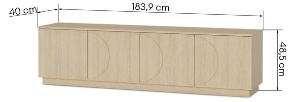 Hector TV stolek Looneta 183,9 cm dub Vicenza