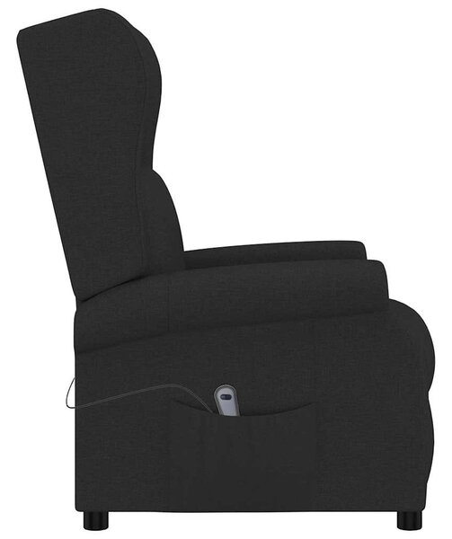 Elektrické polohovací křeslo ušák černé textil 3098321