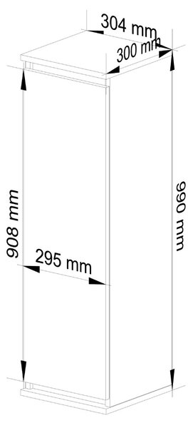Ak furniture Závěsná skříňka Star 30 cm bílá