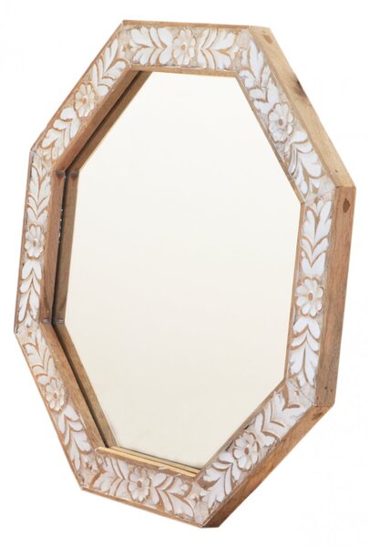 Zrcadlo Sita 60x60 z indického masivu mango