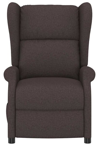 Elektrické polohovací křeslo ušák tmavě hnědé textil 3098324