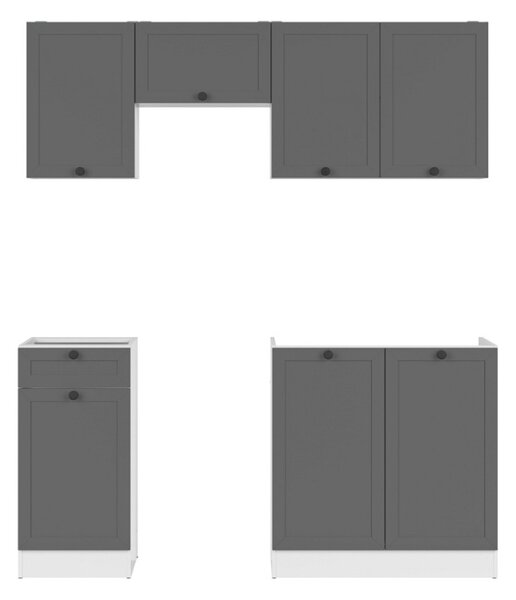 Kuchyň JUNONA MODUL VERZE2 BBL RAMKA 170 cm, bílá/grafit
