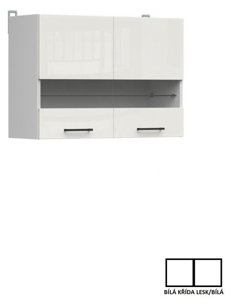 Junona Line Tafla skříňka G2W/80/57, bílá/bílá křída lesk