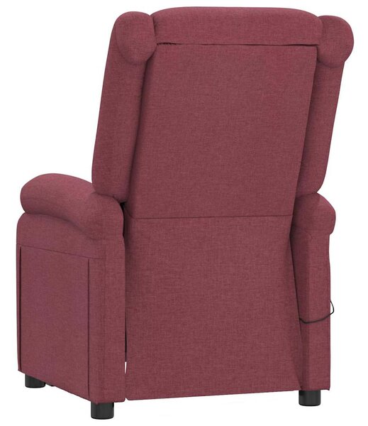 Elektrické polohovací křeslo vínové textil 3098356