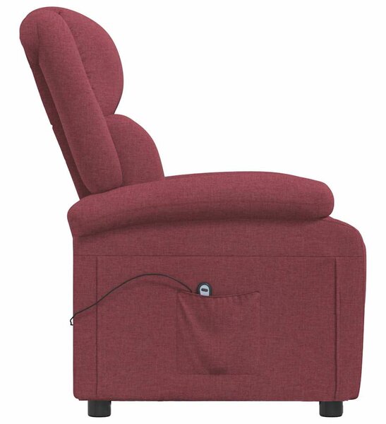 Elektrické polohovací křeslo vínové textil 3098356