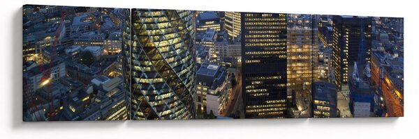 Obraz - Večerní panorama Londýna (170x50 cm)
