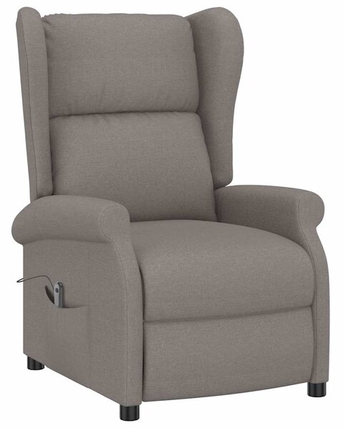 Elektrické polohovací křeslo ušák taupe textil 3098327