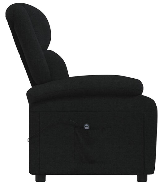 Elektrické polohovací křeslo černé textil 3098355