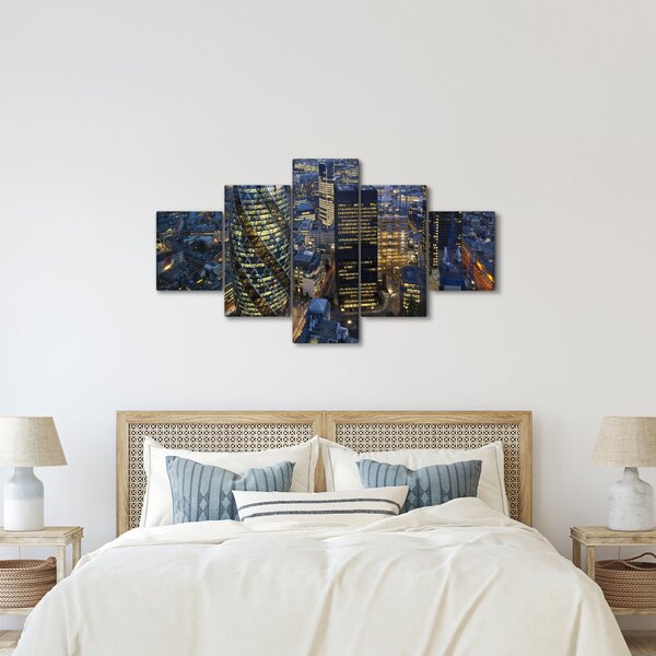 Obraz - Večerní panorama Londýna (125x70 cm)