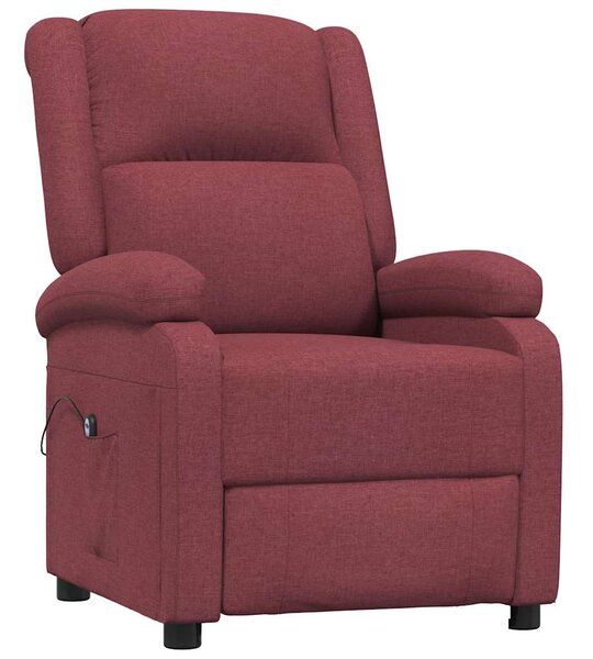 Elektrické polohovací křeslo vínové textil 3098356