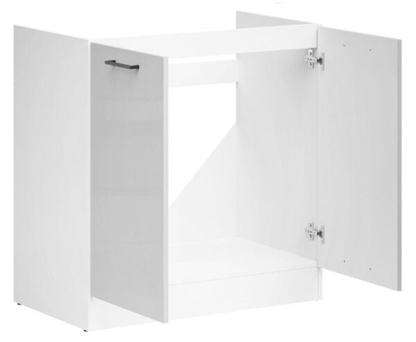 Junona Line Tafla skříňka BBL DK2D/80/82, bílá/bílá/světle šedý lesk