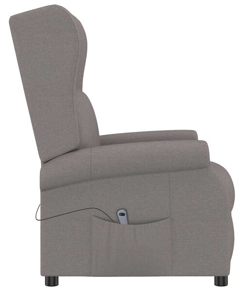 Elektrické polohovací křeslo ušák taupe textil 3098327