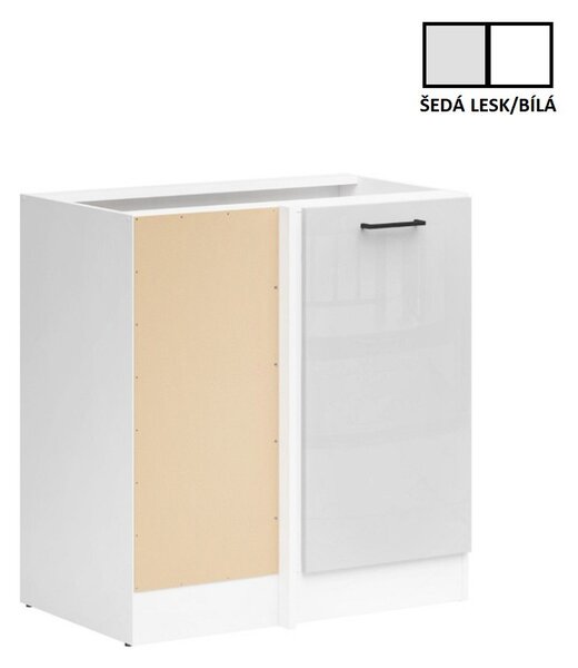 Junona Line Tafla skříňka BBL DNW/100/82 L, bílá/světle šedý lesk