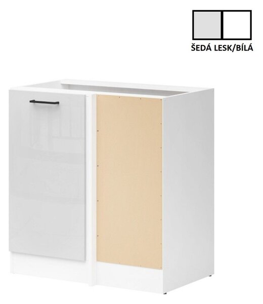 Junona Line Tafla skříňka BBL DNW/100/82 P, bílá/světle šedý lesk