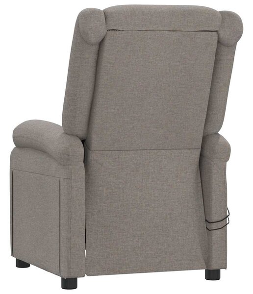 Elektrické masážní křeslo taupe textil 3098366