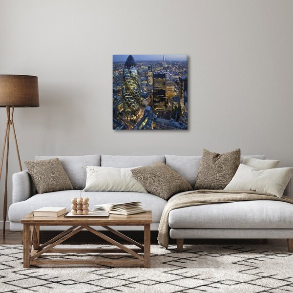 Obraz - Večerní panorama Londýna (30x30 cm)