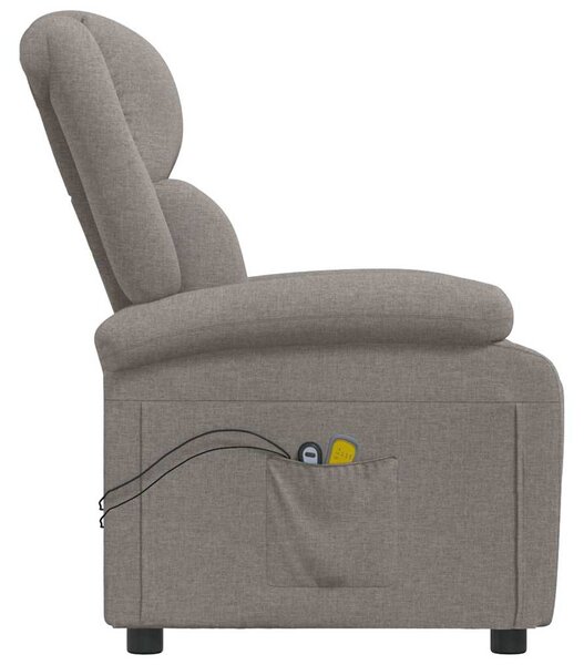 Elektrické masážní křeslo taupe textil 3098366