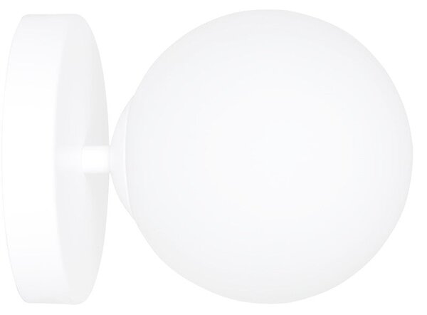 Nástěnné svítidlo BIOR K1 – celobílé, sklo, 1× E14, šířka 15 cm