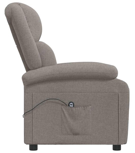 Elektrické polohovací křeslo taupe textil 3098360
