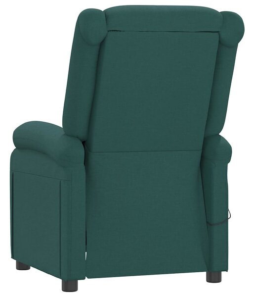 Elektrické polohovací křeslo tmavě zelené textil 3098358