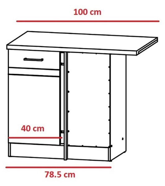 Junona Line Ramka skříňka DNW/100/82 P, bílá/grafit