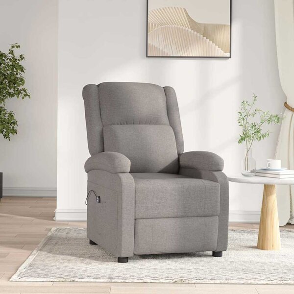 Elektrické polohovací křeslo taupe textil 3098360