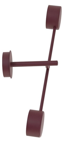 Nástěnné svítidlo NATSU K2 – vínové, 2× GX53, šířka 46 cm
