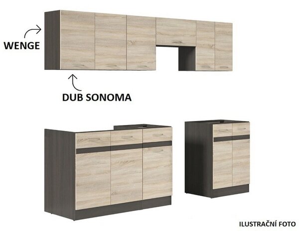 Kuchyň Junona Modul VERZE2 BBL 240, wenge/dub sonoma