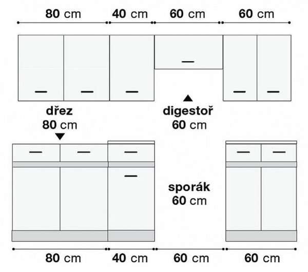 Kuchyň Junona Modul VERZE2 BBL 240, wenge/dub sonoma