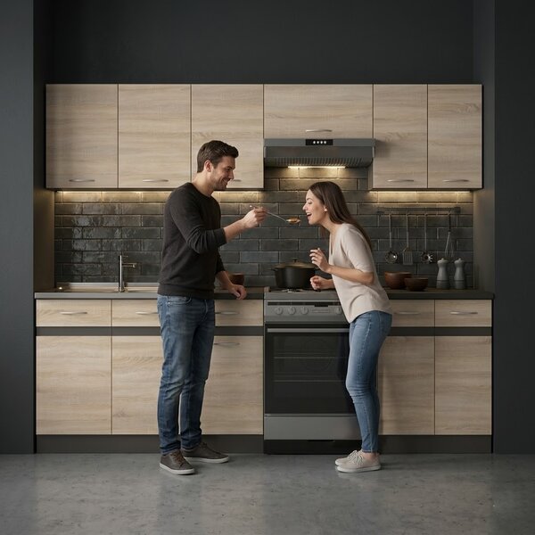 Kuchyň Junona Modul VERZE2 BBL 240, wenge/dub sonoma