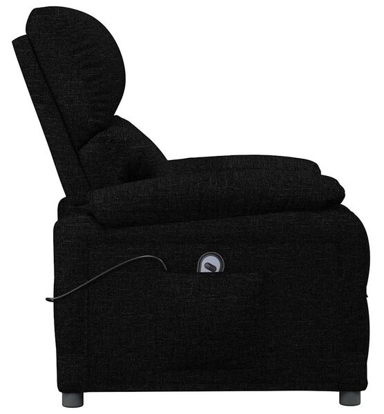 Elektrické polohovací křeslo černé textil 3098427
