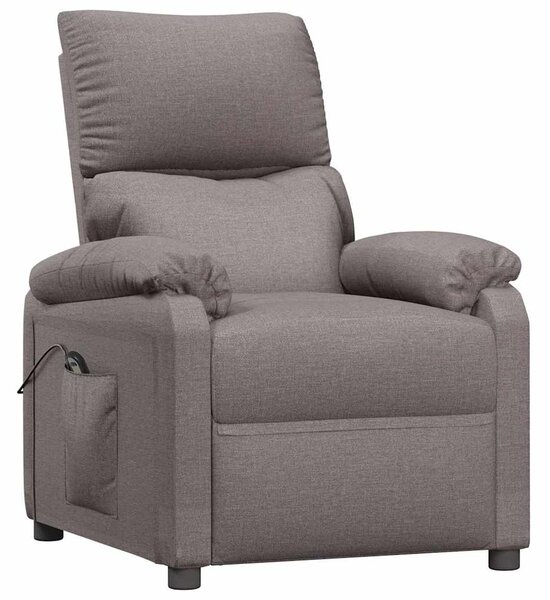 Elektrické polohovací křeslo taupe textil 3098432